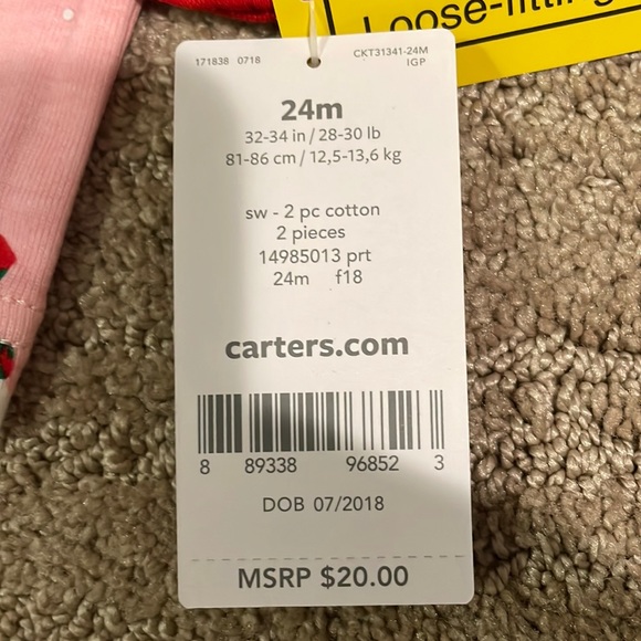 Baby Girls Christmas Pajama Set - Picture 3 of 3